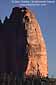 Red rock spire cliff at sunset, Kplob Canyon, Zion National Park, Utah