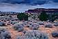 Storm clouds in evening over the high plateau of Canyonlands National Park, Utah