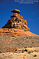 Picture: Mexican Hat, an eroded red rock stone formation, Utah