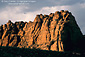 Image: Sunset light on red sandstone cliffs, Snow Canyon State Park, near St. George, Utah's Dixie, Utah