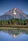Mount Moran and Aspen Trees, from Oxbow Bend on the Snake River, Grand Teton National Park, Wyoming
